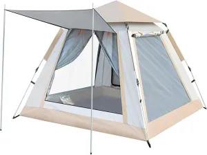 3-6 Man Pop Up Camping Tents For Adults 4 Season Tent Outdoor Portable Folding Picnic Outdoor Camping Thickened Rainproof Automatic Pop-up Camping Equipment Beach Tent Fishing Tent 240*240*155cm