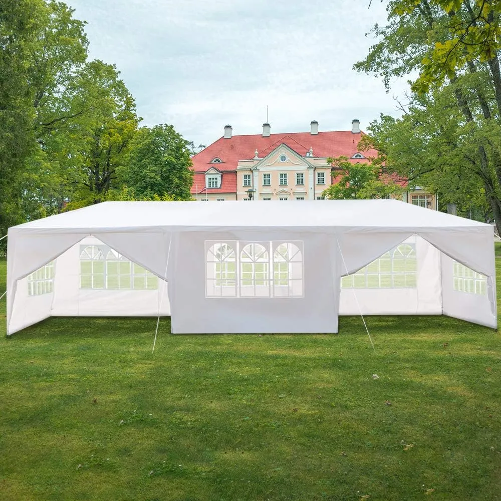 3 x 9m Five/Seven/Eight Sides Portable Home Use Waterproof Tent with Spiral Tubes,Outdoor Sun Shelters for Household, Wedding, Party, Parking Shed