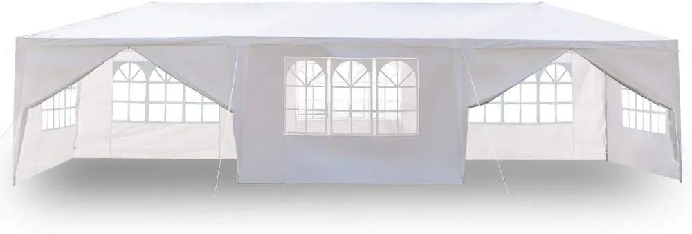 3 x 9m Five/Seven/Eight Sides Portable Home Use Waterproof Tent with Spiral Tubes,Outdoor Sun Shelters for Household, Wedding, Party, Parking Shed