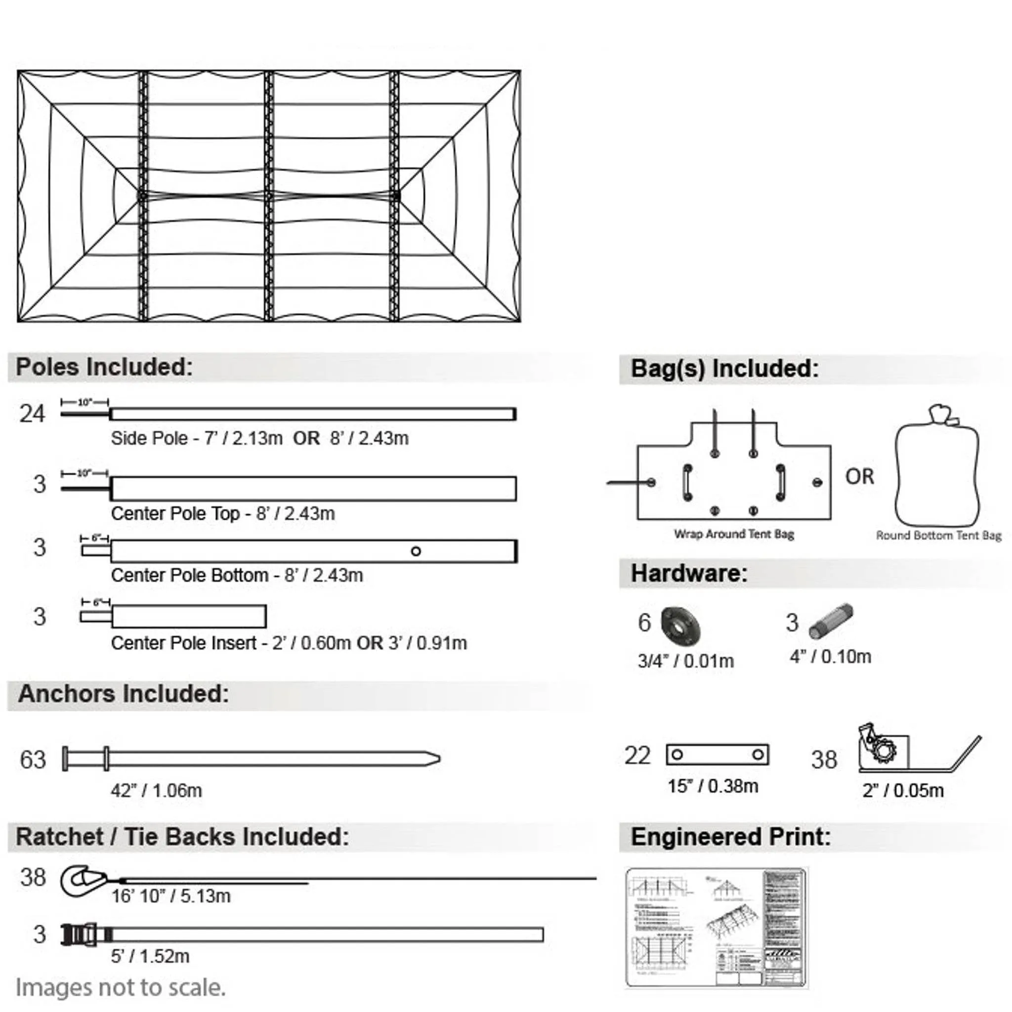 30x60 Engineered High Peak Pole Tent