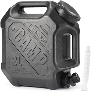 3.2 Gallon Water Jug with Spigot, Portable Water Tank BPA Free, Leak-Proof Water Containers for Camping Water Storage Containers for Emergency Outdoor Hiking Picnic, Green/Black/Yellow