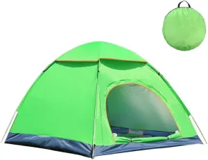 3~4 Person Automatic Instant Pop Up Tent Portable Windproof Waterproof Beach Tents Sun UV Protection for Family Garden/Camping/Fishing