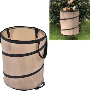 37.8L Collapsible Leaf Trash Can, Collapsible Lawn and Leaf Bag with Handle Locking Design Trash Can Release Buckle Design Outdoor Leaf Bin for Lawn Yard Garden Camping