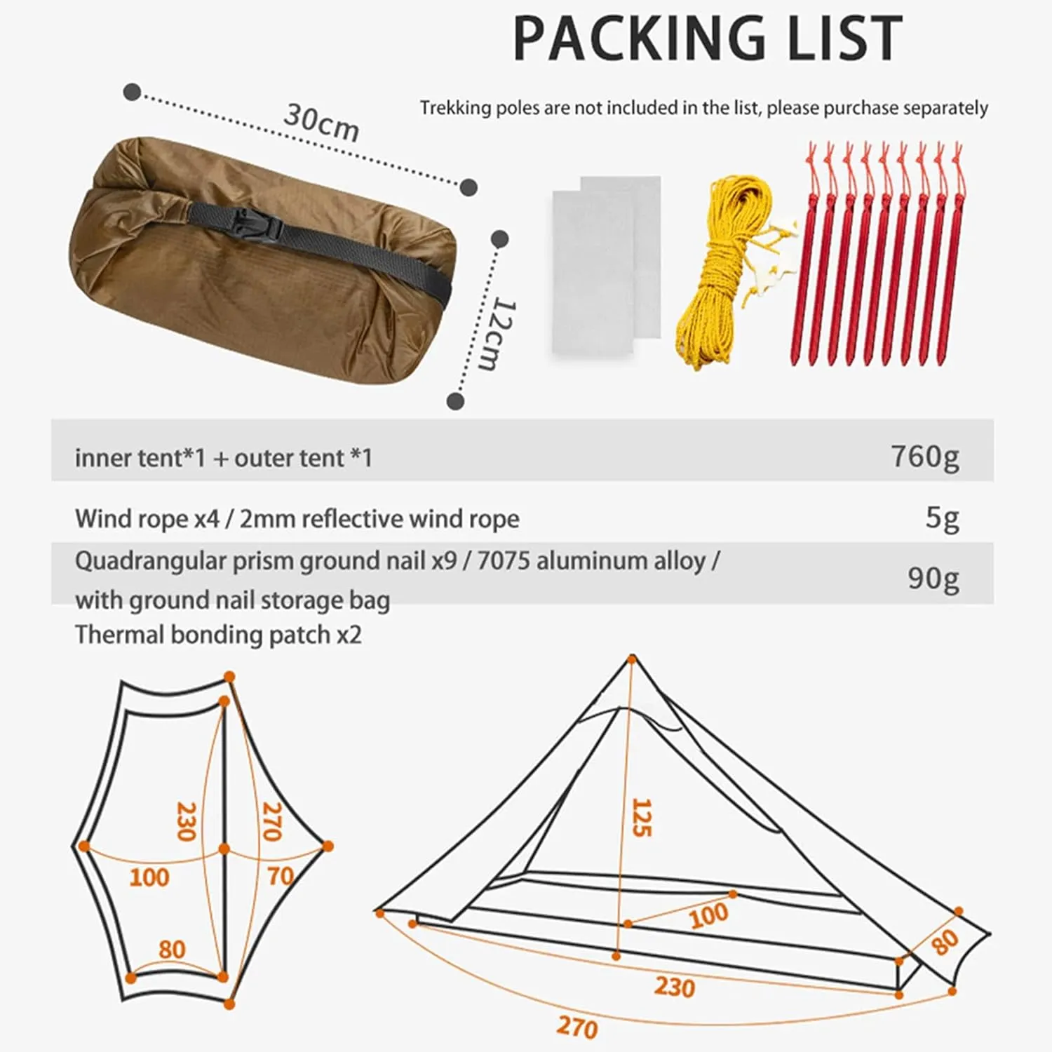 3F UL Gear Lanshan Ultralight Tent Waterproof Professional Hiking Tent 1 Person 2 Person Tents