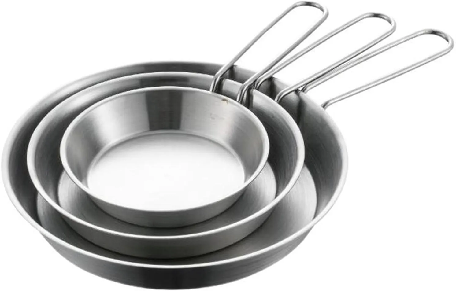 3Pcs Nonstick Outdoor Cooking Pans Portable Frying Pans with Removable Handle Quick Heating Skillets Outdoor Cookware