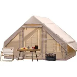 4-6 Person Inflatable Ridge-Style Tent with Pump – Waterproof & Windproof Camping Tent