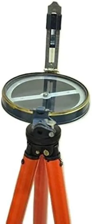 4-Inch Prismatic Survey Compass with Adjustable Aluminum and Brass Tripod