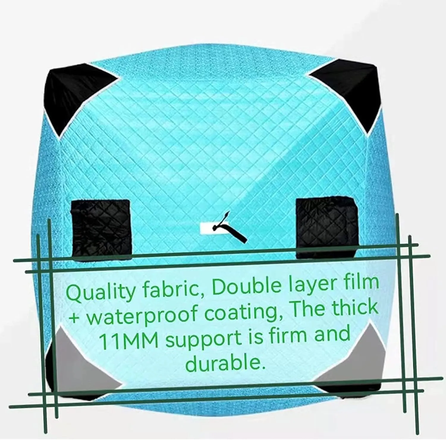 4 Layers Thick Winter Fishing Shelter Cotton Warm Outdoor Windproof and Waterproof Camping Automatic Ice Fishing Tent with Pegs, White