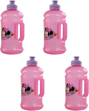 [4-Pack] Minnie Mouse Kids 15.5oz Pull-Top Squirt Sports Water Jug Bottles, BPA-Free