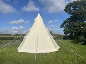 4-Season 9.85ft Tipi Tent for Family Camping, Lightweight Aluminum Frame, Spacious Design, Custom Camouflage Options