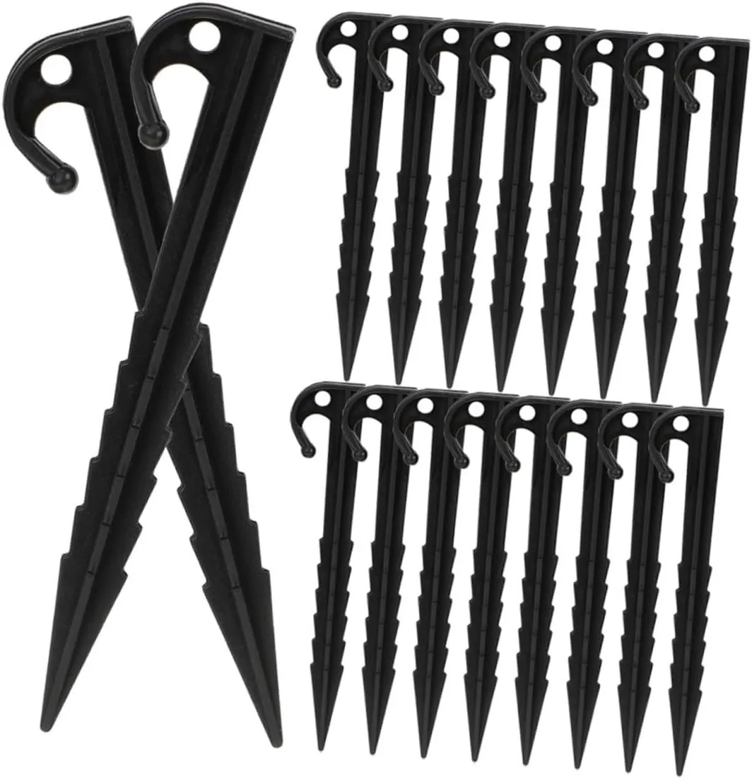 40pcs Tent Stakes Camping Tent Waterproof Stakes for Ground Storage Bag