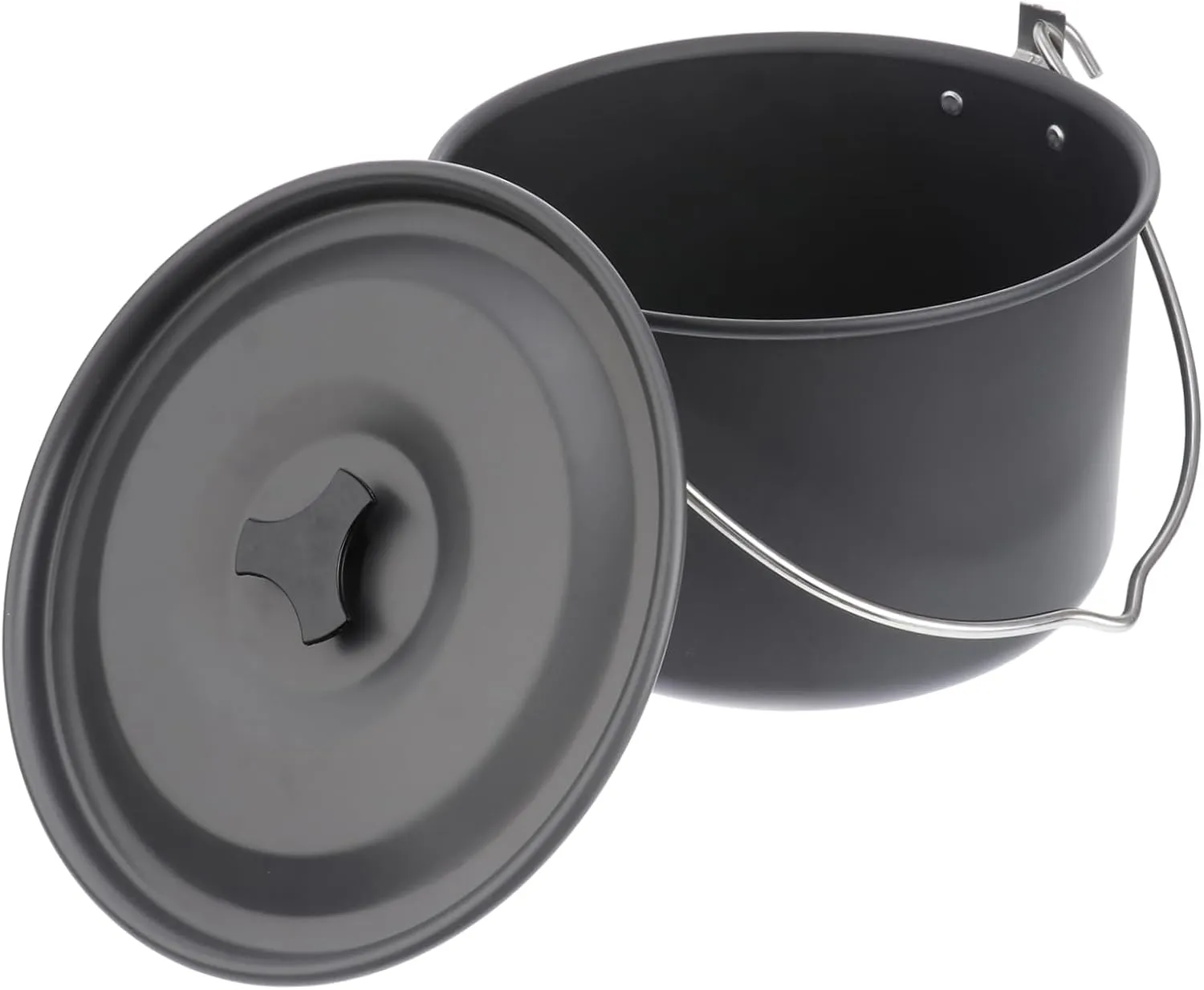 4l Outdoor Aluminum Hanging Pot Camping Cooking Pot Set Lightweight Backpacking Cookware