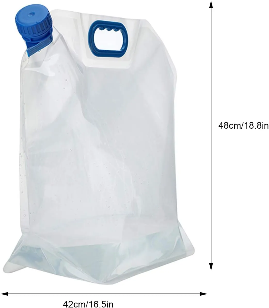 4Pcs 15L Collapsible Water Tank Container Bag Food-Grade Camping Water Storage Carrier Jug Outdoor Folding Drinking Water Bag for Sport Camping Riding Mountaineer