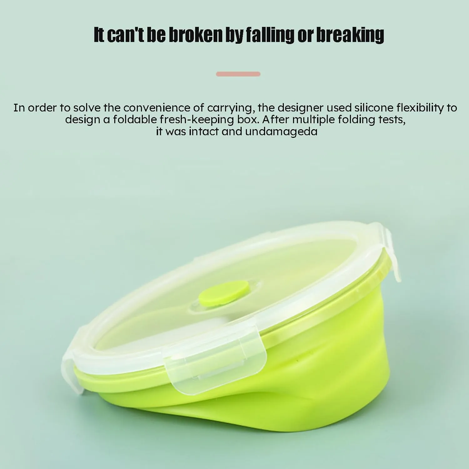 4PCS Collapsible Bowl Sets, Portable Round Silicone Collapsible Bowls for Camping, Camping Dishes with Lids for Dishwasher, Freezer, Microwave Safe Containers, Camping Essential