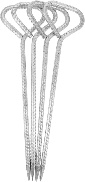 4pcs Heavy Duty Steel Tent Stakes Metal Pegs for Tents Tarps and Outdoor Gear Lightweight and Portable Ground Stakes for Camping Backpacking and Events