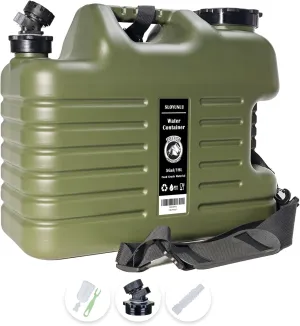 5 Gallon Water Jug with Spigot, BPA Free Leak-Proof Camping Water Container, Portable Emergency Water Storage for Outdoor Hiking, Home Use, Camping Essentials