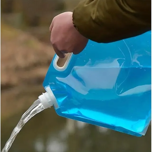 5L/10L Outdoor Camping Water Bag, Portable, Foldable & Collapsible Water Container for Hiking, Picnics, BBQs & More