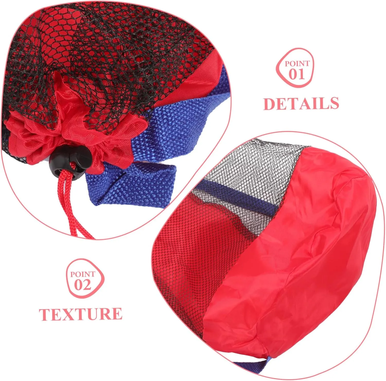 5pcs Beach Toys Carrying Bag Mesh Boys and Girls Beach Bag Drawstring for Boys Girls for Travel