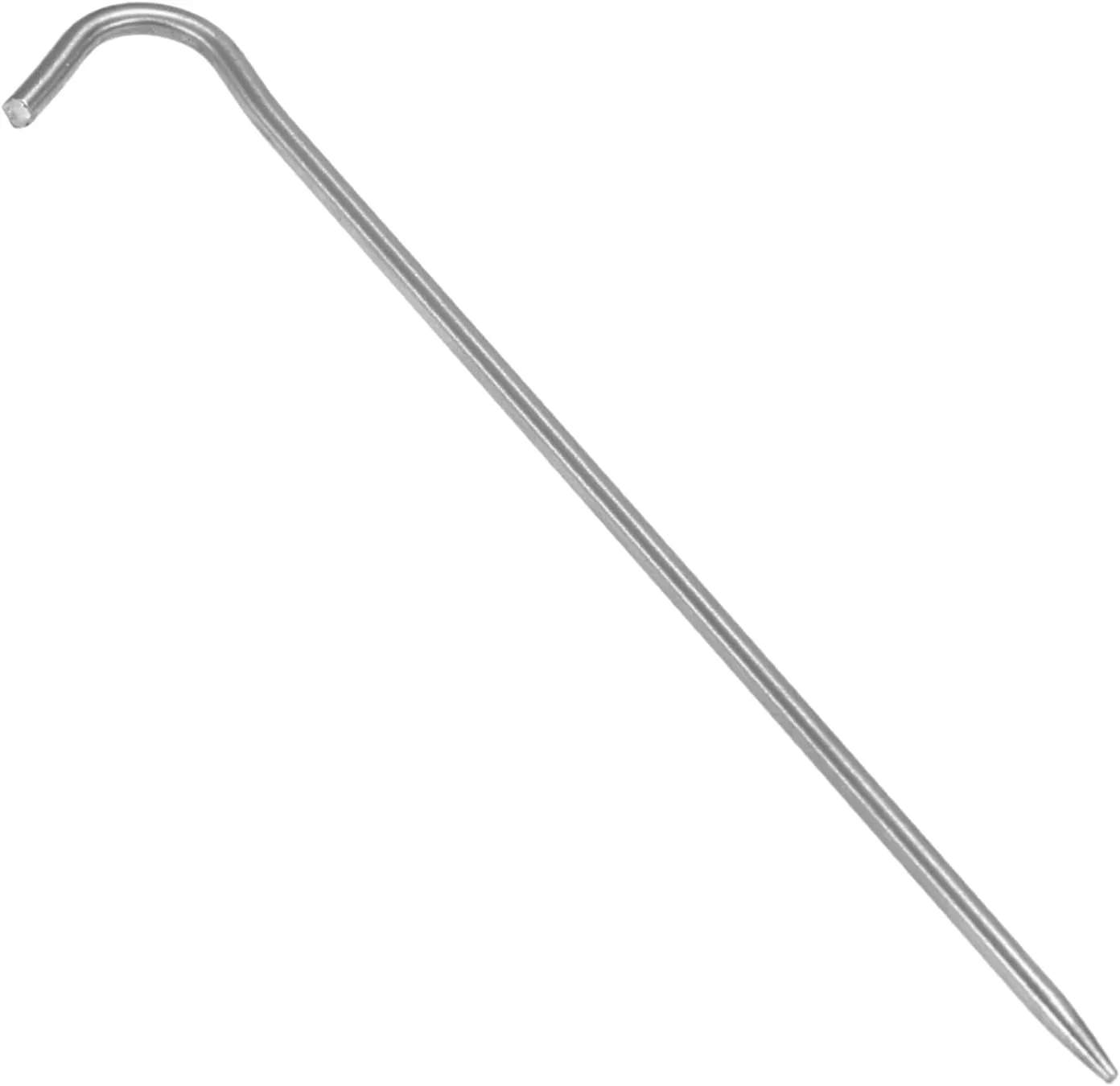 6-Pack Tent Stakes for Hard Ground, Lightweight Camping Pegs with Hook & Tapered Tip, for Tent Tarp Canopy Anchoring