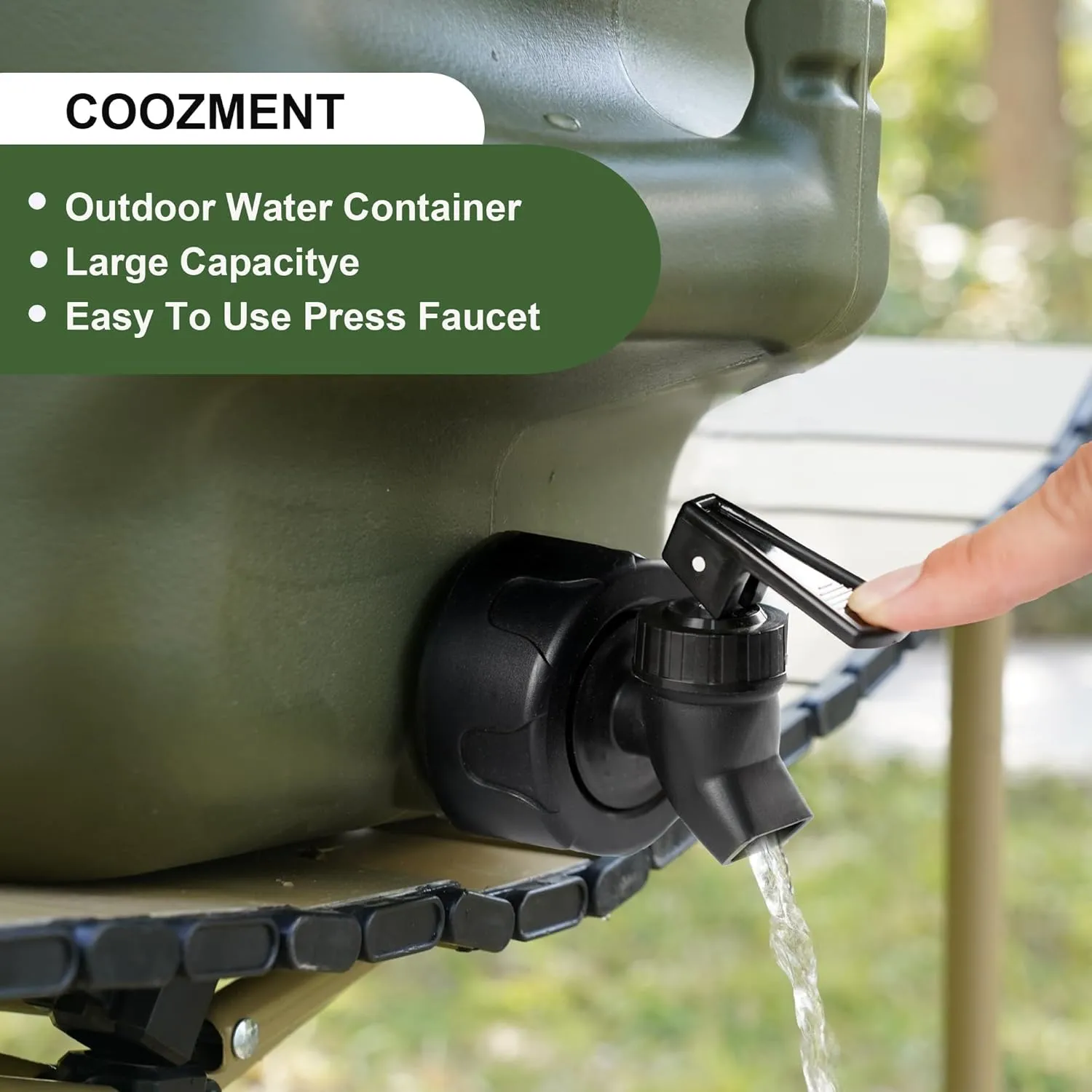 6.4 Gallon(24L) Portable Water Containers with Spigot, BPA Free Water Jug, Military Green Water Tank, Multifunction Water Storage Containers for Camping Outdoor Hiking,Emergency Stroage