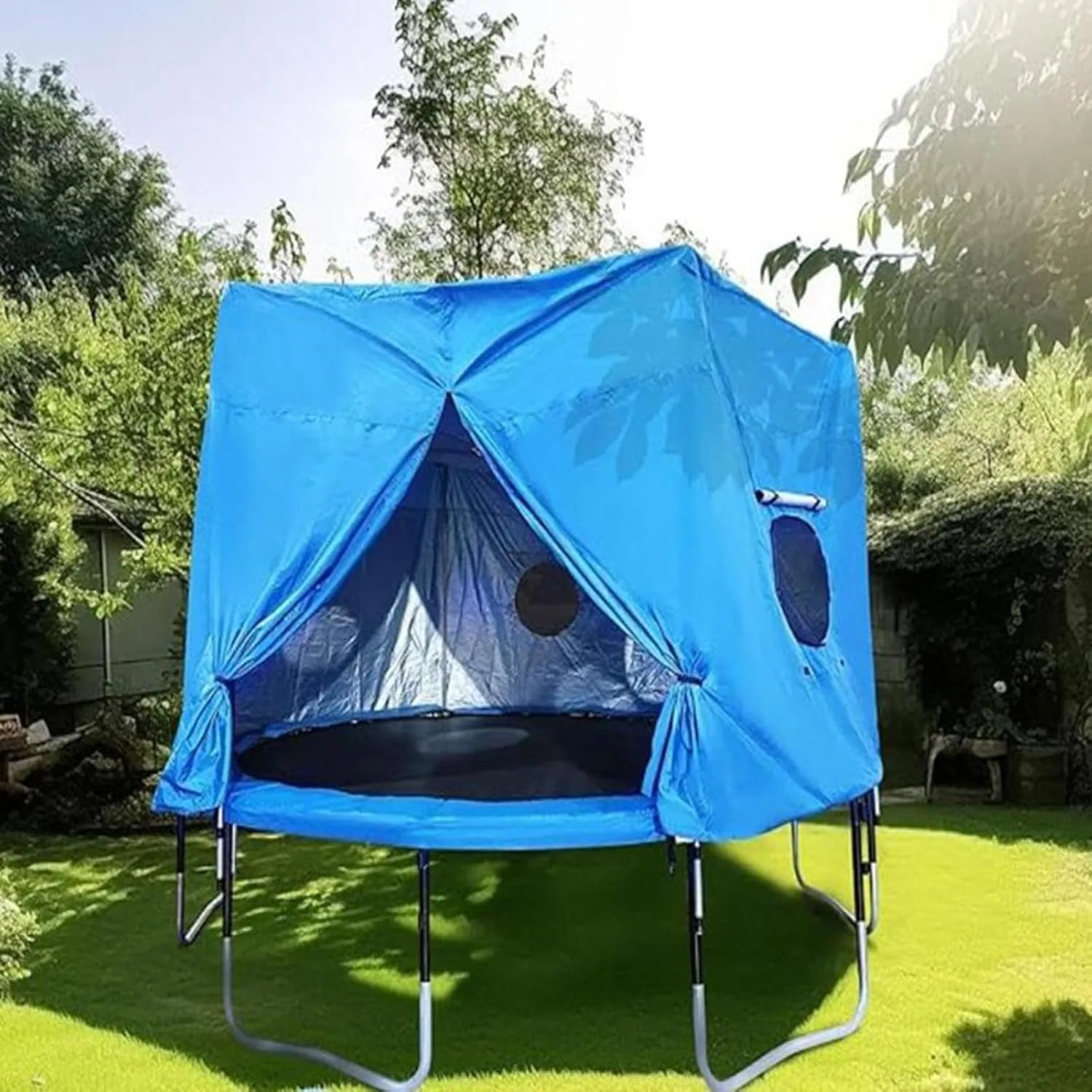 6FT/8FT/10FT/12FT Trampoline Tent Fits for 6 Straight Round Trampoline, Trampoline Tent, Tent for Trampoline, Trampoline Accessory Tent(Tent Only)