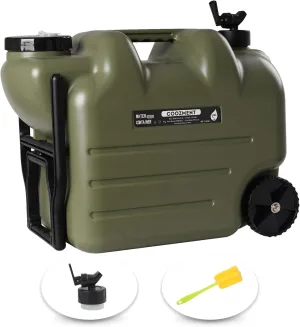 7.4 Gallon (28L) Portable Water Containers with Spigot, BPA Free Water Jug, Military Green Water Tank, Multifunction Water Storage Containers for Camping Outdoor Hiking,Emergency Stroage
