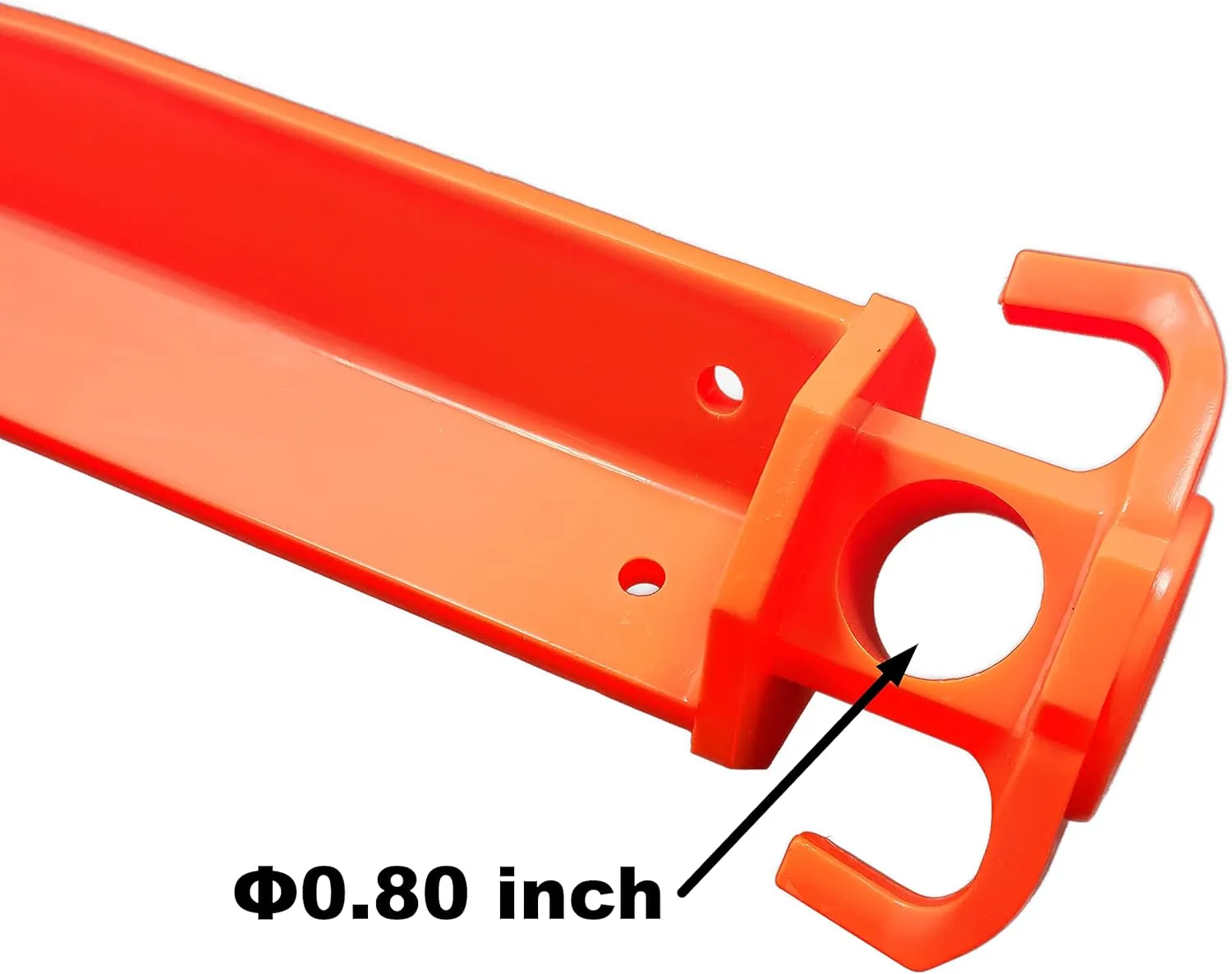 (8) 16" Tent Pegs with (1) 5/32" x 50ft Black/Orange Paracord Rope. Garden Stakes Durable and Strong Plastic Tent Stakes for Beach Mat, Camping, Hiking, Garden, Landscape Stakes, Orange, UV Resistant