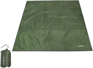 86.6" * 70.87" Tent Footprints Waterproof Camping Tarp 420D Oxford Cloth Outdoor Camping Moisture Proof Tent Floor Mat Groundsheet Ultralight Multi-Purpose Shading Trap with Tent Stakes