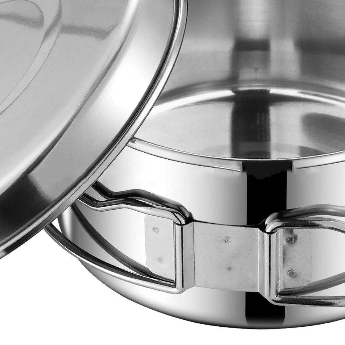 8PCS Camping Cookware Stainless Steel Outdoor Picnic Pot Cook Pan Set Hiking BBQ
