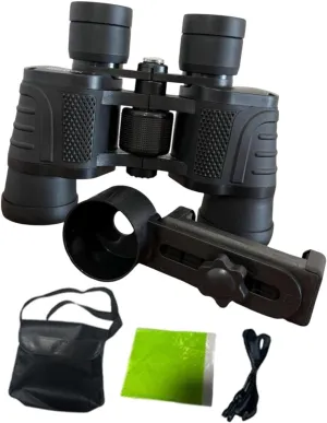8X Mini Binoculars with Compass and Carry Bag Lightweight Compact for Travel Concerts Theater Bird Watching
