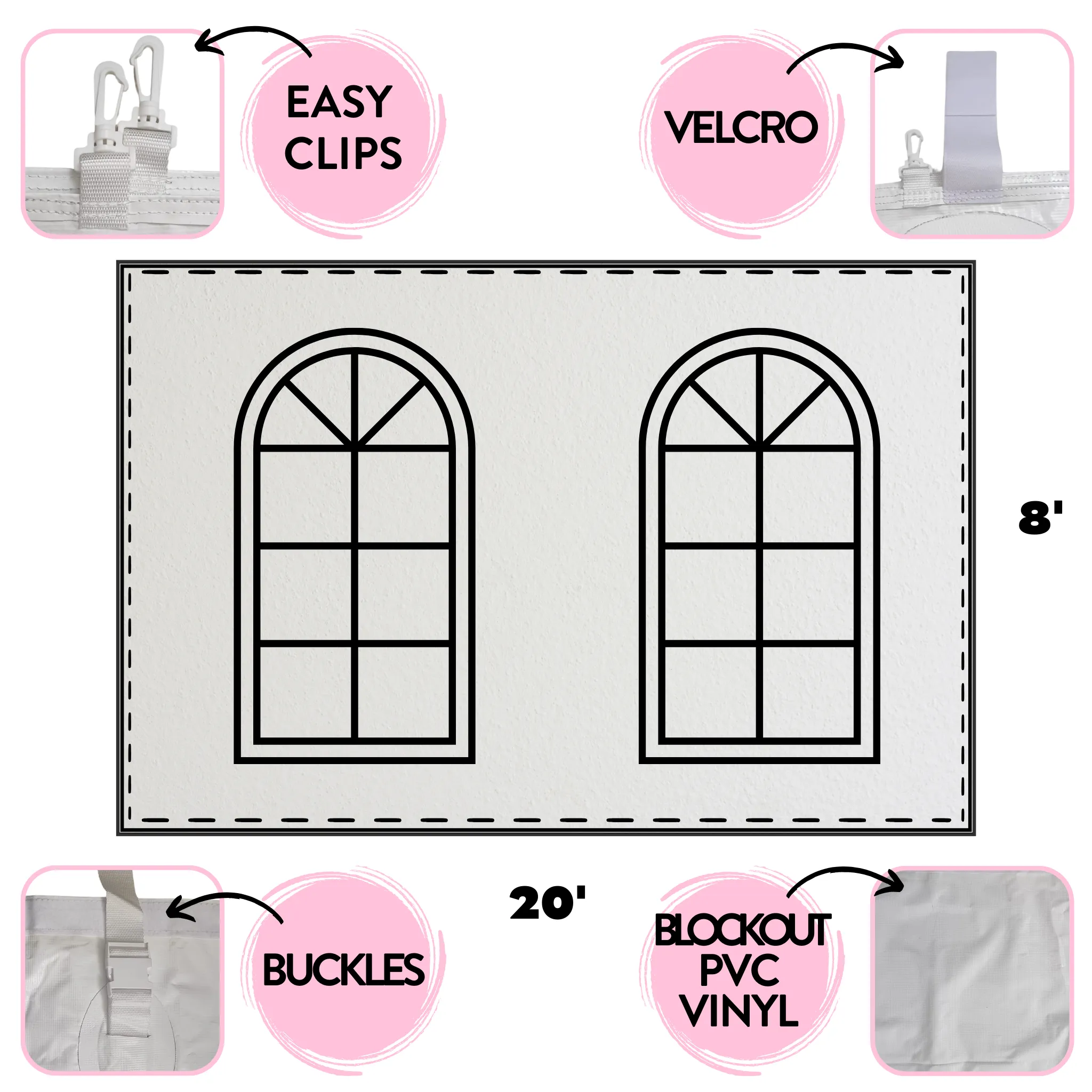 8x20 Universal Blockout Window Sidewall