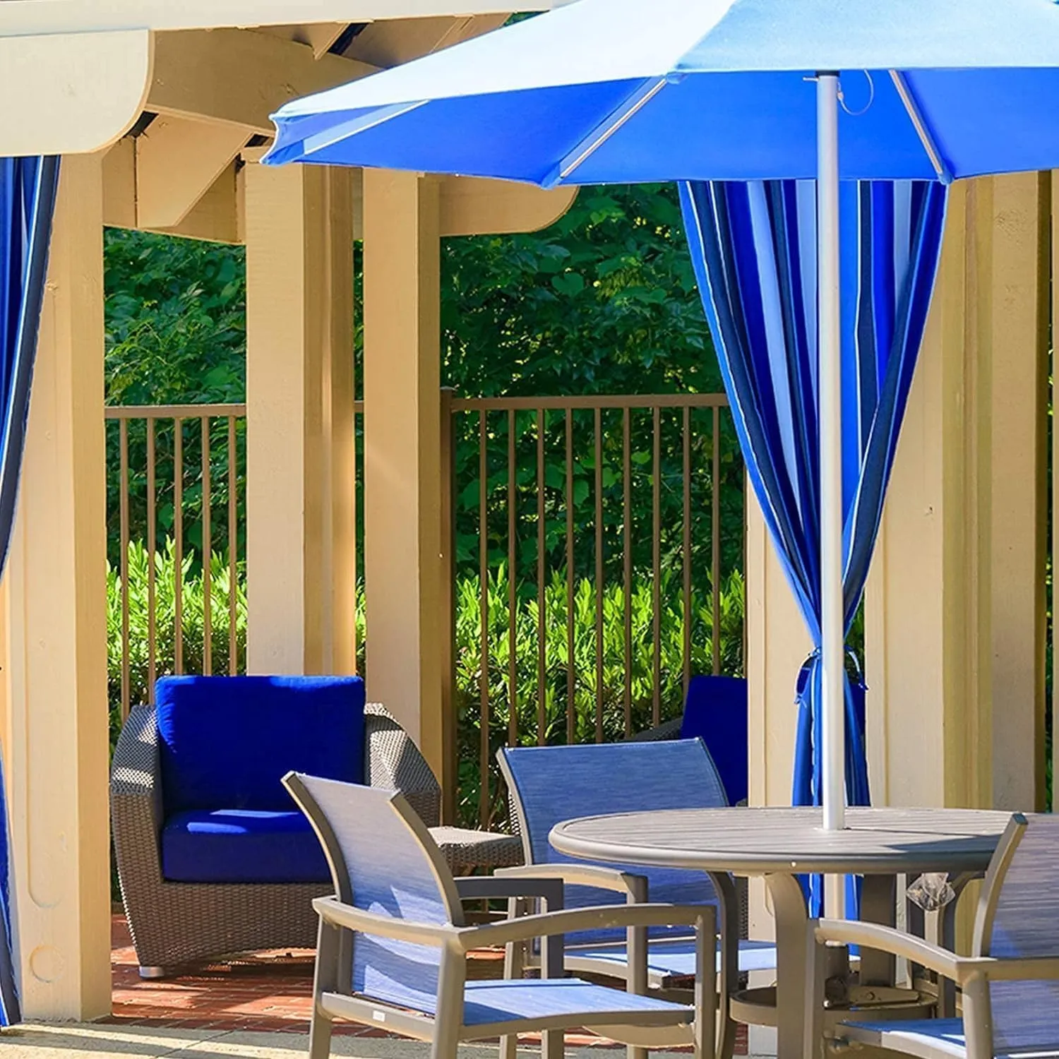 8Yard(288"×60") Marine Waterproof Canvas Fabric 600 Denier Outdoor/Indoor Awning Fabric Anti-UV Blocks Heat, Reduce Glare for Boat Tent Shading Cushion, Blue