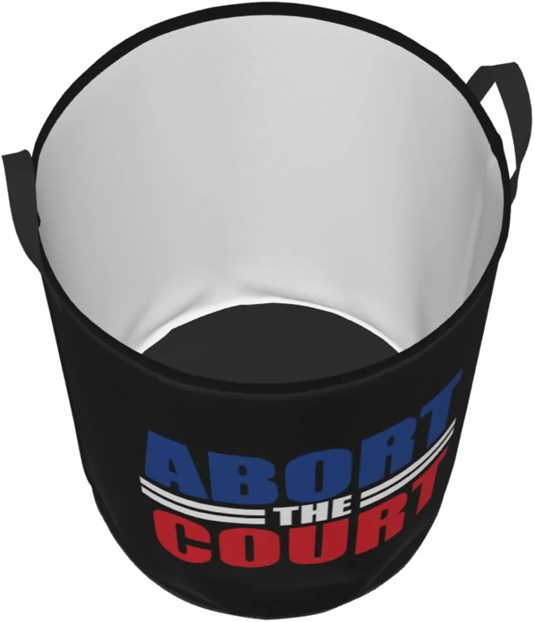 Abort The Court Reproductive Rights Laundry Basket Dirty Clothes Storage Basket Foldable with Handles Laundry Basket, for Bedroom, Bathroom Medium