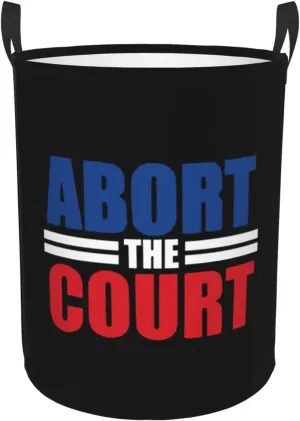 Abort The Court Reproductive Rights Laundry Basket Dirty Clothes Storage Basket Foldable with Handles Laundry Basket, for Bedroom, Bathroom Medium