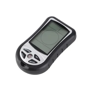 Advanced Digital Compass and Altimeter for Outdoor Adventures with Barometric Sensors - Black Multifunction Navigation Tool for Hikers and Climbers