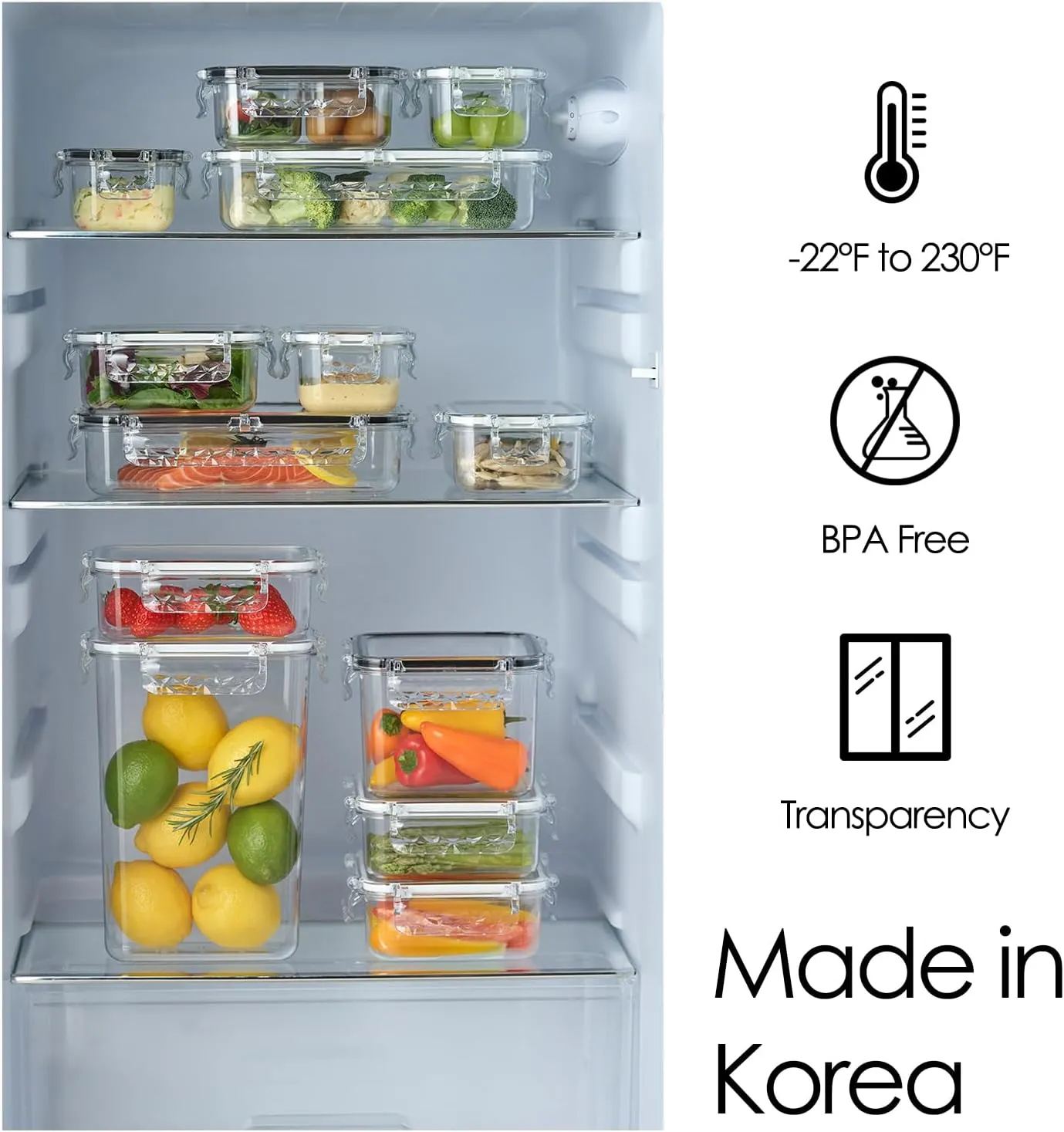 Airtight Food Storage Container With Lid(21.5 oz) Leak-Proof Liquid Food Box | BPA-Free | Meal Prep | Microwave, Freezer and Dishwasher Safe | Kitchen Fridge Organizer Boxes | Fresher Food
