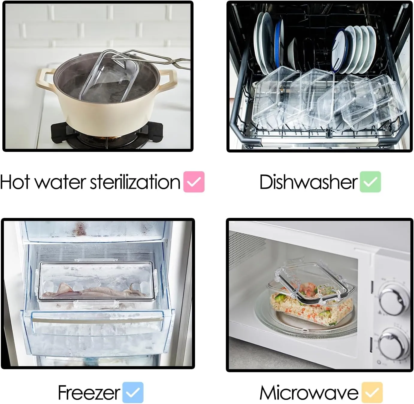 Airtight Food Storage Container With Lid(21.5 oz) Leak-Proof Liquid Food Box | BPA-Free | Meal Prep | Microwave, Freezer and Dishwasher Safe | Kitchen Fridge Organizer Boxes | Fresher Food