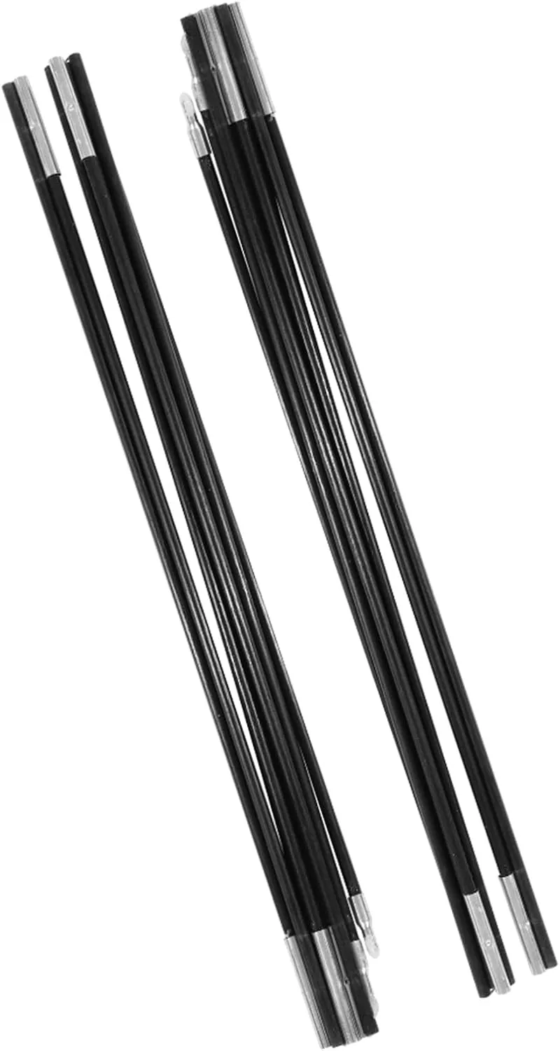 Akozon 4.48M Fiberglass Camping Tent Pole Bars, Outdoor Support Rods Awning Frames Kit, AntiRust, HighStrength Elastic, HeatResisting, Suitable for Soft Ground