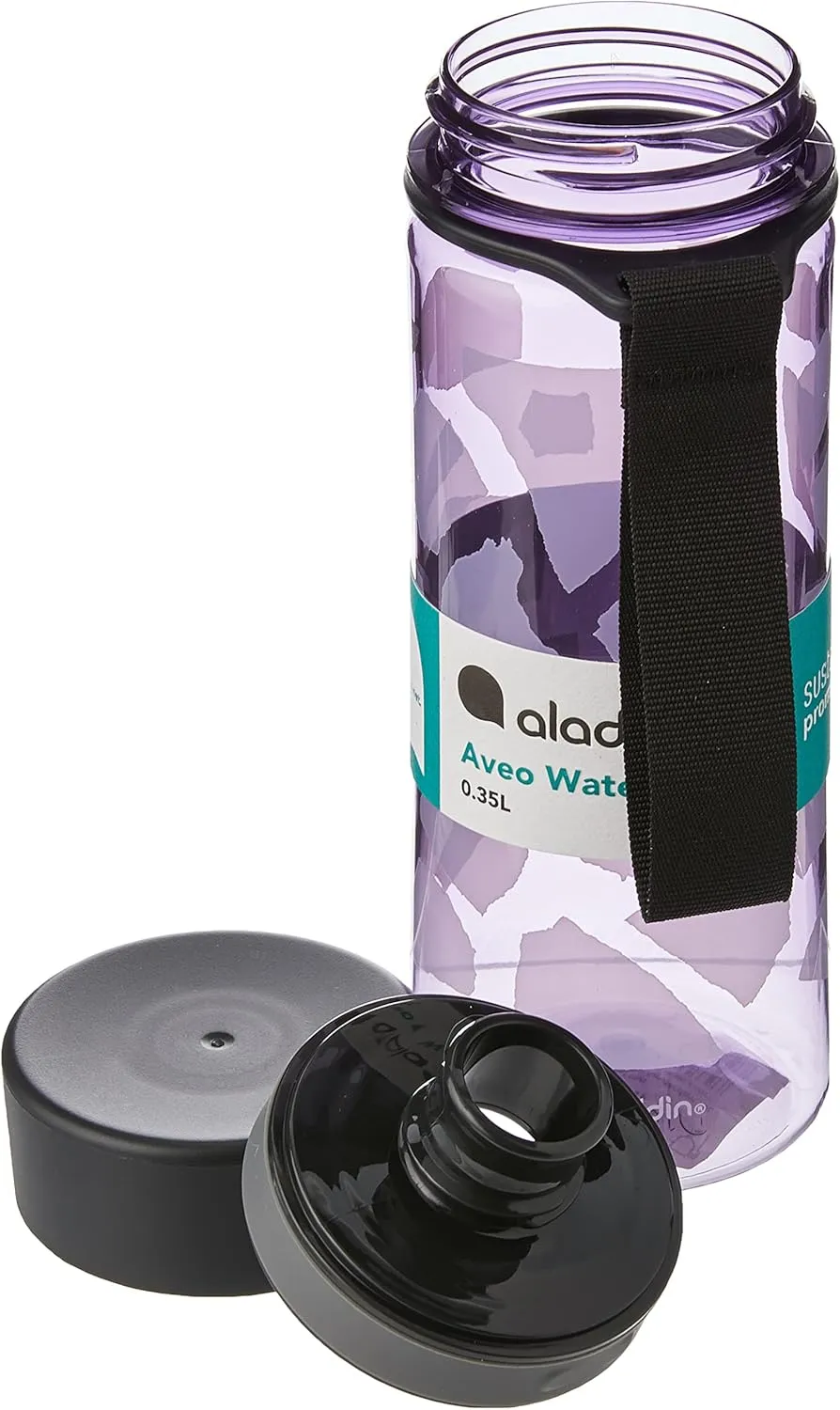 Aladdin Aveo Leakproof Leakproof Water Bottle 0.35L Violet Purple Animal Print – Wide Opening for Easy Fill - BPA-Free - Simple Modern Water Bottle - Stain and Smell Resistant - Dishwasher Safe
