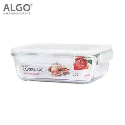 Algo Rectangular 1200ml Glass Container