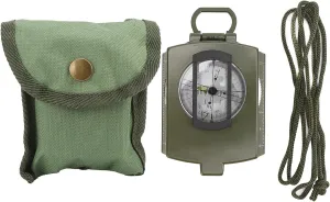 Aluminium Alloy Multifunctional Compass with Built in Bubble Level for Outdoor Adventure Army Green