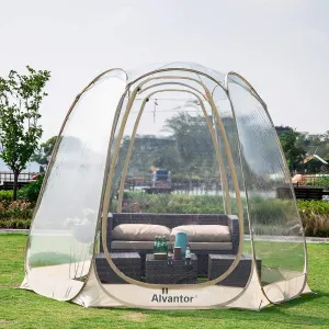 Alvantor Pop Up Bubble Tent - Large Oversize Weather Proof Pod - Cold Protection Camping Tent - Winter Tent Beige