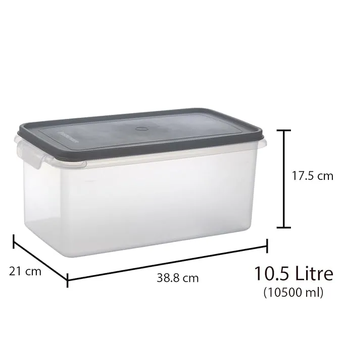 AM0518 Fresherware Rectangular Smart Modular Kitchen Storage Plastic Container 10.5 Litres (10500 ml)(Pack of 1)