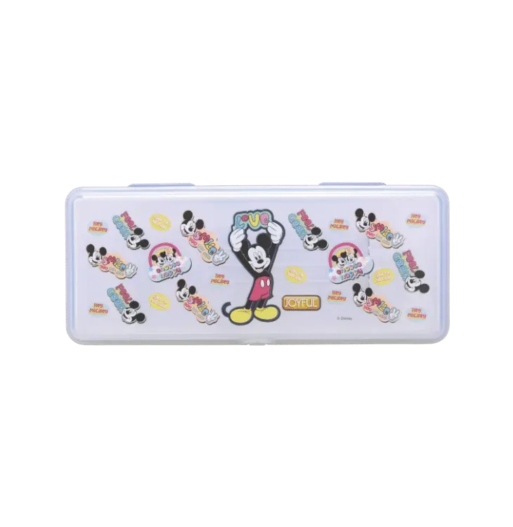 AM3272 Joyful Artist Small Zipper Campass Box Color Availablity As Per Stock Transparent Printed Plastic Campass Box 1 Piece
