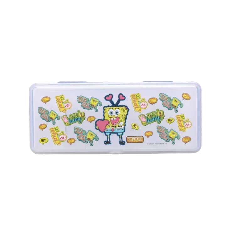 AM3272 Joyful Artist Small Zipper Campass Box Color Availablity As Per Stock Transparent Printed Plastic Campass Box 1 Piece