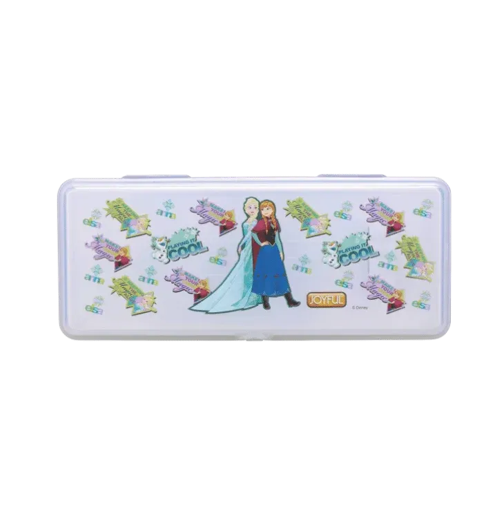 AM3272 Joyful Artist Small Zipper Campass Box Color Availablity As Per Stock Transparent Printed Plastic Campass Box 1 Piece