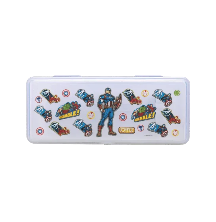AM3272 Joyful Artist Small Zipper Campass Box Color Availablity As Per Stock Transparent Printed Plastic Campass Box 1 Piece
