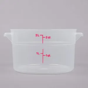 Amz Empire Cambro 2 Qt Round Storage Container With Lid Translucent And Measuring Cup/Container Kit/Kitchen Organization Set