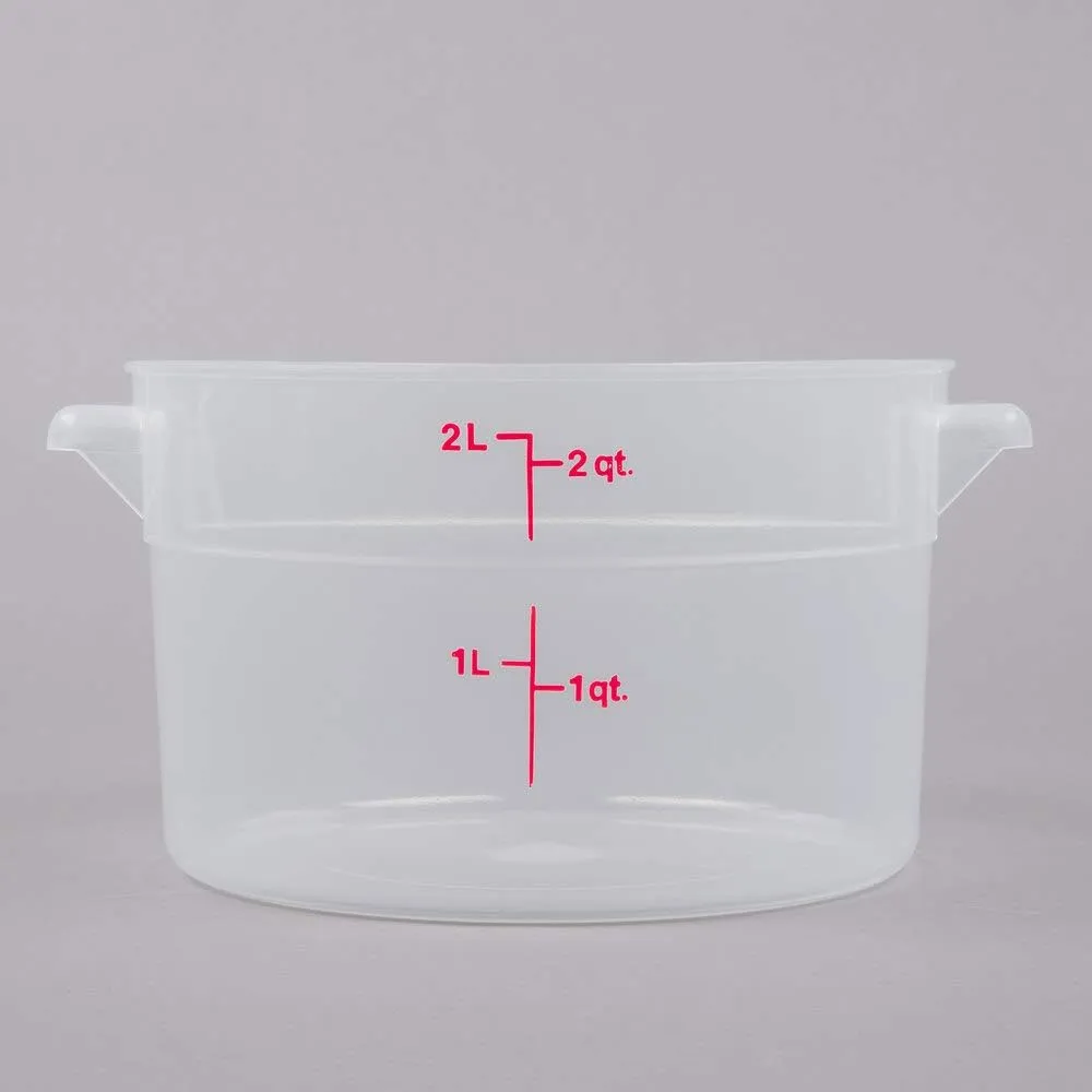 Amz Empire Cambro 2 Qt Round Storage Container With Lid Translucent And Measuring Cup/Container Kit/Kitchen Organization Set