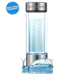 AquaHealth Premier Hydrogen Water Container Silver Bottle AMB